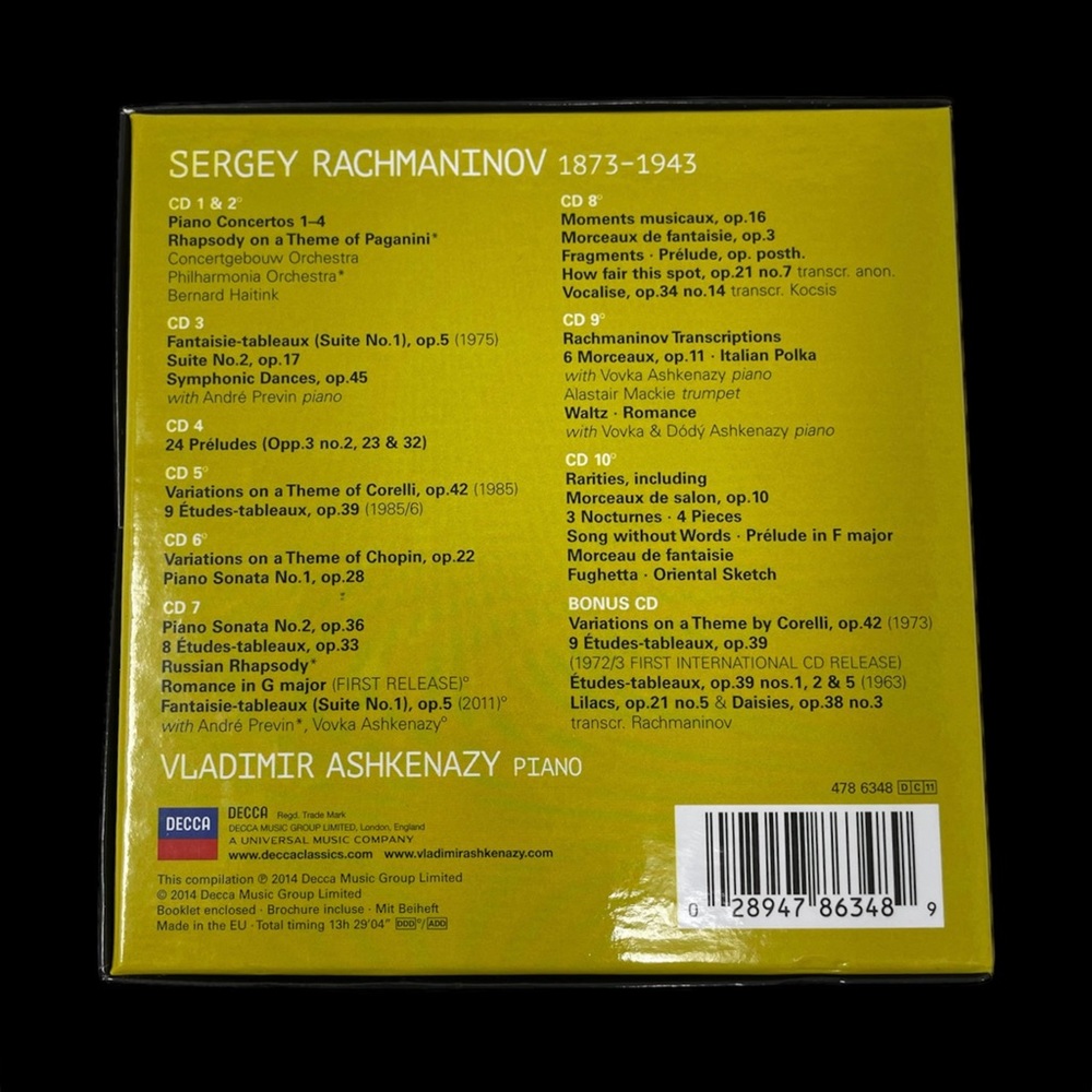 Vladimir Ashkenazy Rachmaninov: Complete Works For Piano Audio CD - Picture 7 of 7